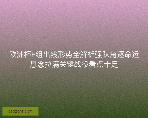 欧洲杯F组出线形势全解析强队角逐命运悬念拉满关键战役看点十足